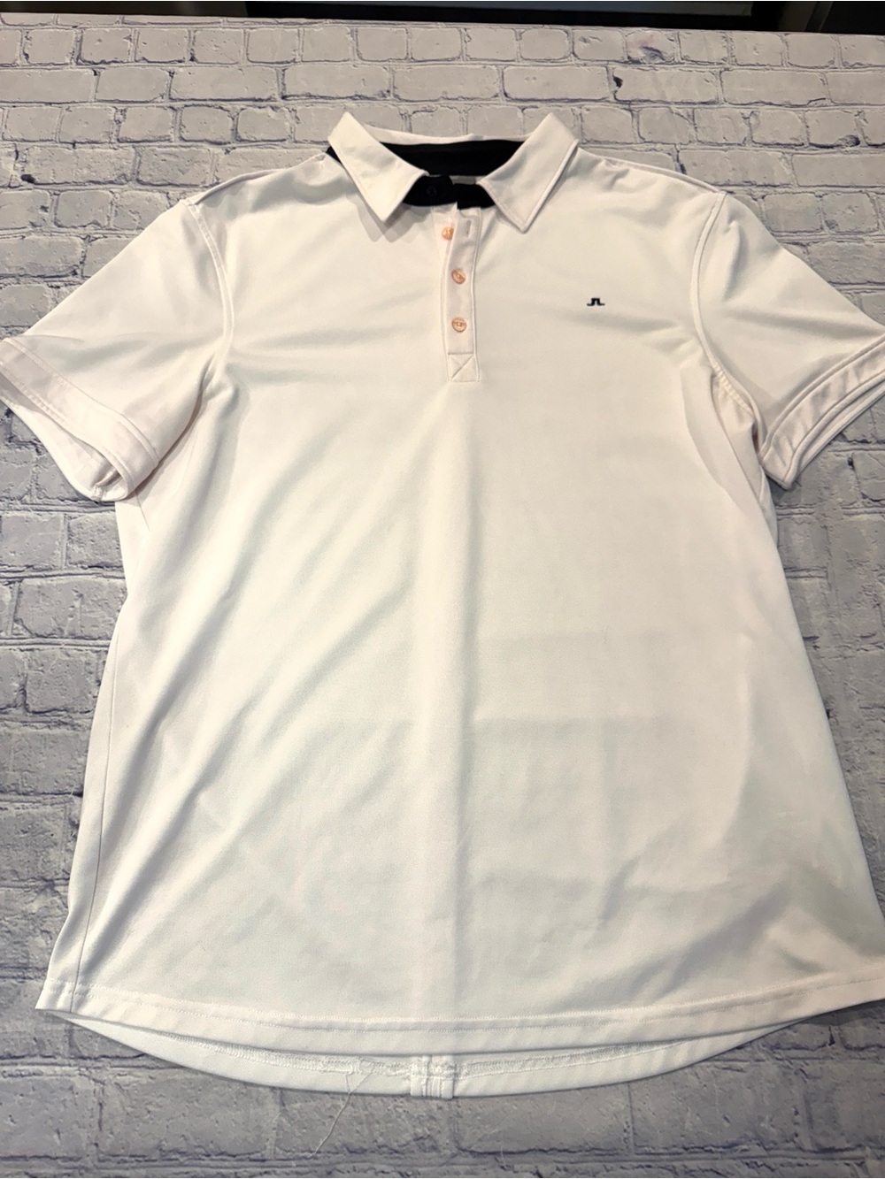 J.Lindeberg White Men's Golf FieldSensor Polo with Contrast Collar | Large | EUC